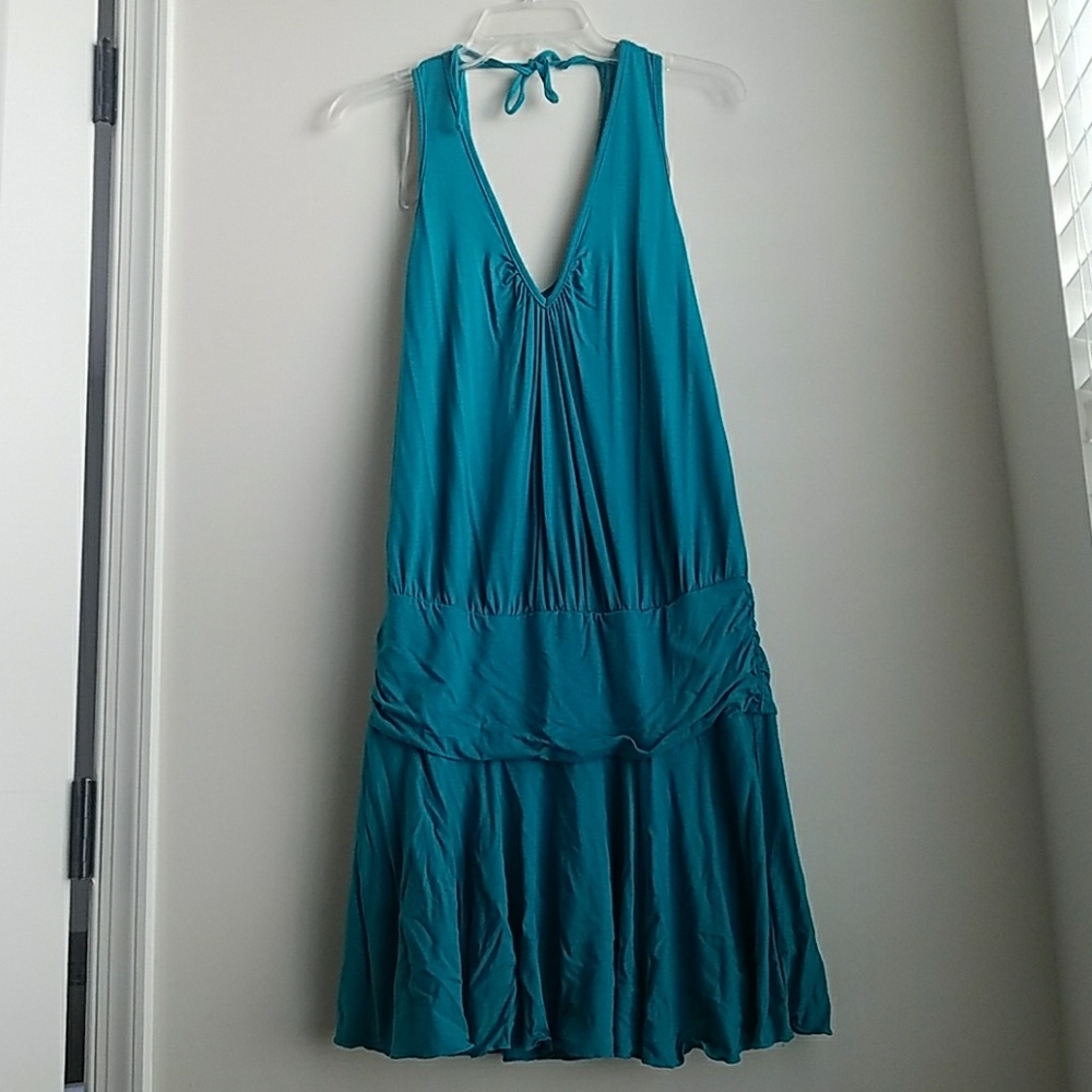 Guess Jeans drop waist teal sleeveless dress
